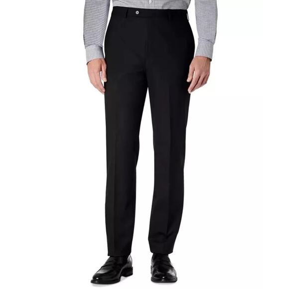 Lauren Ralph Lauren Norton Ultraflex Classic Fit Black Straight Leg Pants 38x29 - Picture 1 of 12